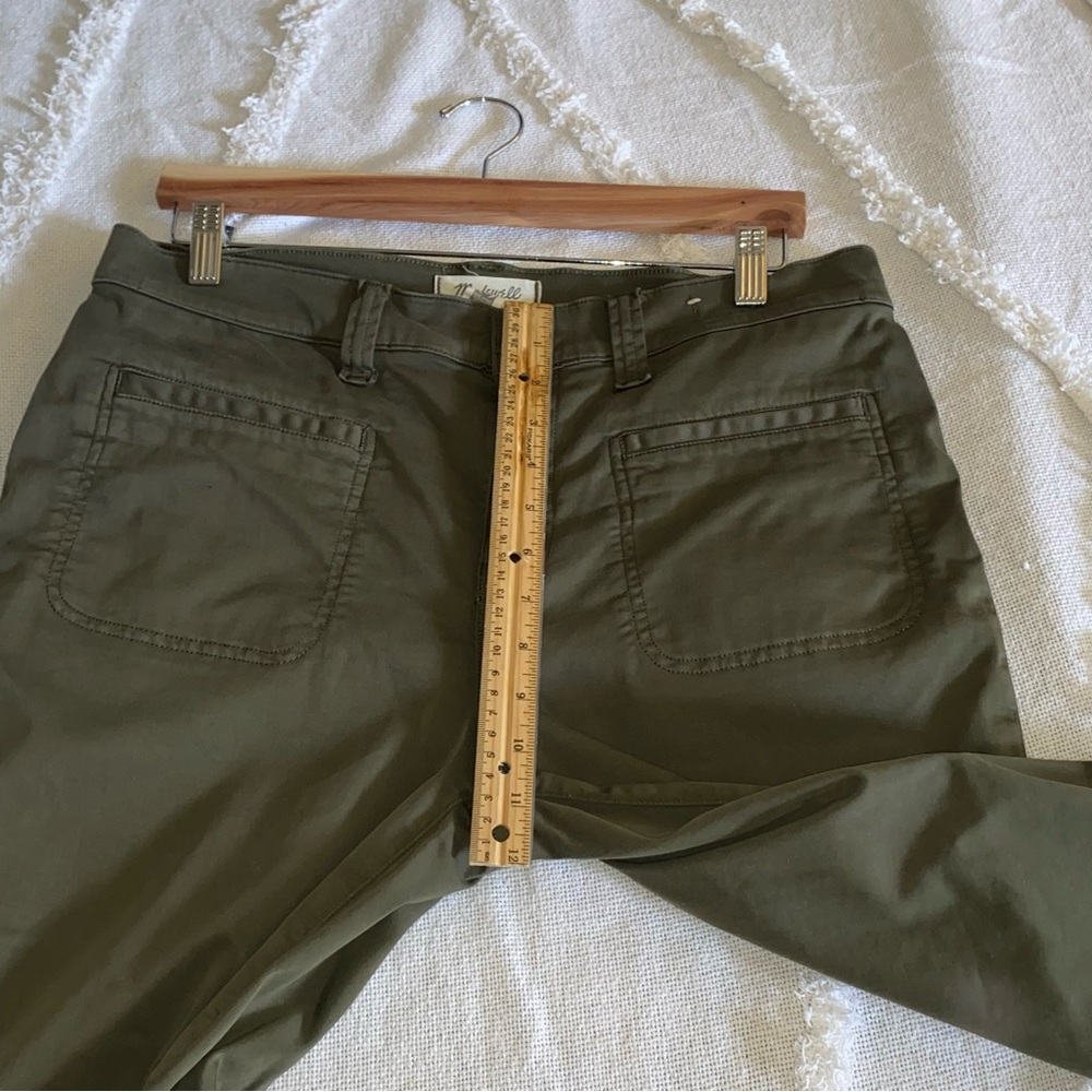 Madewell Mid-Rise Kick Out Jeans Olive Green Size 31 - Picture 11 of 17